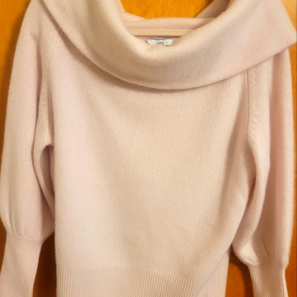 Pink cozy cowl neck sweater